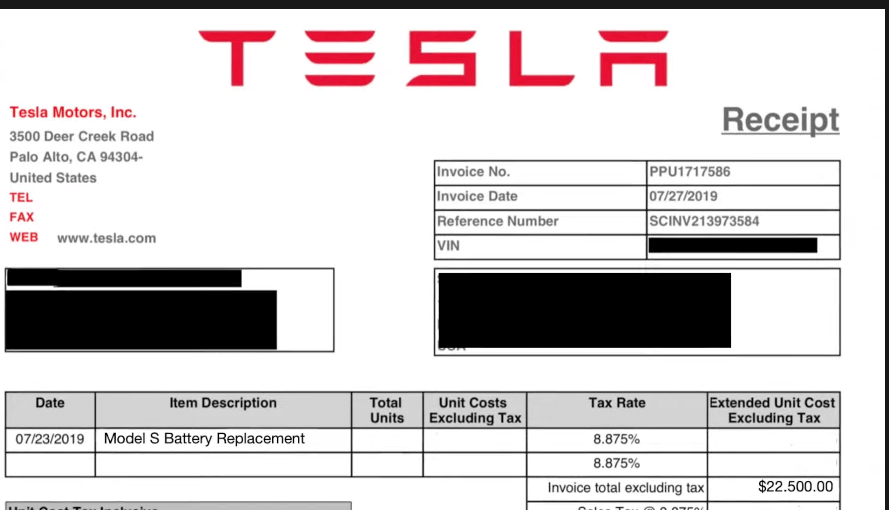 特斯拉Model S换电池要价2.2 万美元，副厂：5 千美元搞定